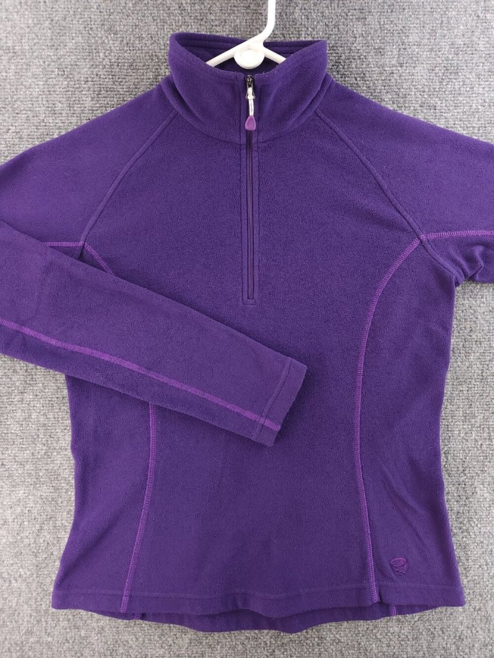 Mountain Hardwear Fleece Polyester Jacket Logo Medium Purple Solid Women Adult